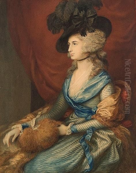 A Portrait Of Mrs Siddons by Thomas Gainsborough