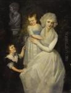 Portrait Of Lady With Her Children by Thomas Gainsborough