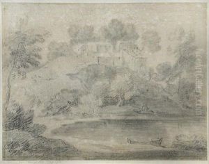 A Fisherman On A Lake