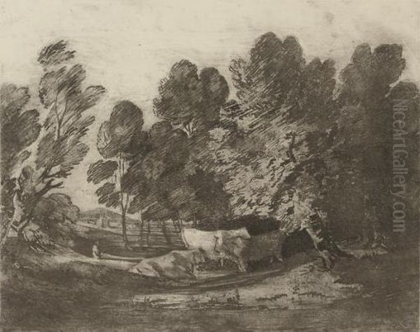 Cows In A Landscape - view 1