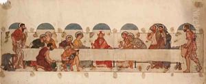 Study for 'The Last Supper' in St Alban's Church, Rochdale