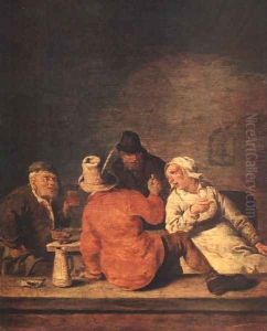 Peasants in the Tavern by Jan Miense Molenaer