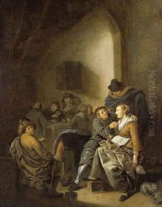 Amorous Couple in an Inn 1640s by Jan Miense Molenaer