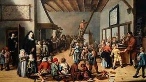 The School Room 1634 by Jan Miense Molenaer