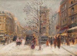 Boulevard Di Parigi by Eugene Galien-Laloue