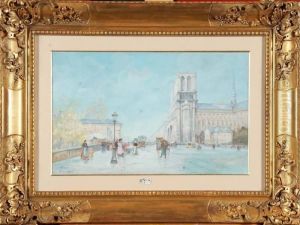 Marche Aux Fleurs Devant Notre-dame De Paris