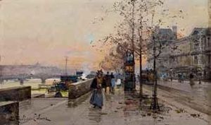 Elegante Sur Le Quai Du Louvre