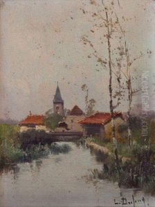 Village De Campagne by Eugene Galien-Laloue