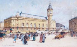Paris, La Gare De Lyon by Eugene Galien-Laloue