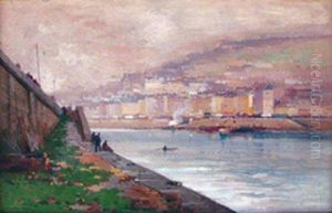 La Seine A La Sortie De Paris by Eugene Galien-Laloue