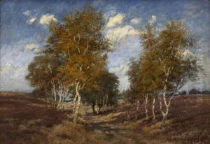 Landschaft Mit Birkengesaumtem Feldweg by Eugene Galien-Laloue