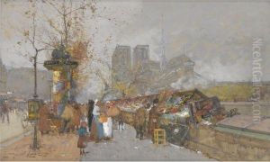 Bouquinistes, Quai Des Tournelles En Automne