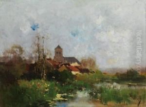 Vue Des Environs De Moret-sur-loing by Eugene Galien-Laloue