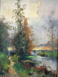 Promeneuse Pres De L'etang