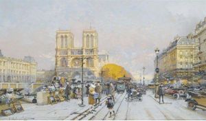 Notre Dame by Eugene Galien-Laloue