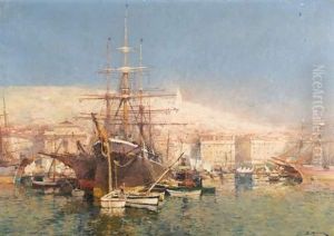 Trois Mats Dans Le Port De Marseille