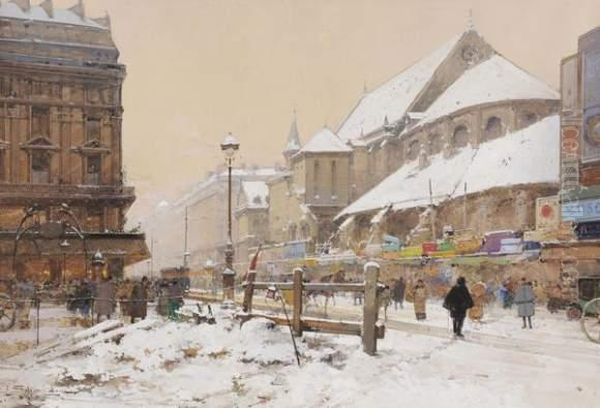 Le Chevet De L'eglise St-germain L'auxerrois Sous La Neige - view 1
