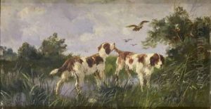 Chiens De Chasse Au Bord De L'etang Chiens De Chasse Au Bord De L'etang