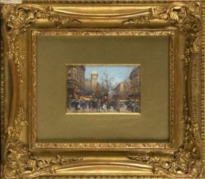 Porte Saint Denis by Eugene Galien-Laloue