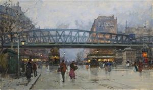 Paris, Le Boulevard De La Chapelle Et Le Metro Aerien