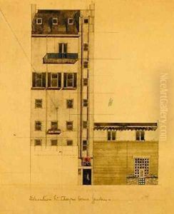 Elevation of Proposed Studio in Glebe Place and Upper Cheyne Walk by Charles Rennie Mackintosh