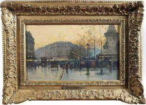 La Placede La Republique by Eugene Galien-Laloue