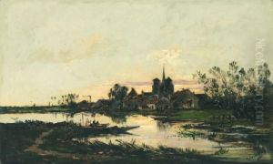 Barques Au Bord De La Riviere