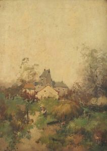 Moulin Dans L'eure by Eugene Galien-Laloue