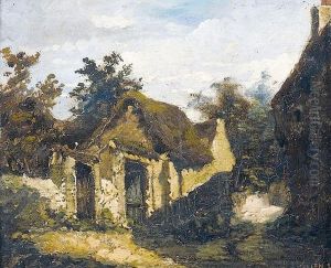 Landschaftspartie Mit Gehoft. by Eugene Galien-Laloue