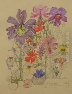 Butterfly Flower Bowling 1912 by Charles Rennie Mackintosh