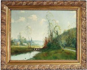 Summery River-landscape Summery River-landscape