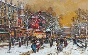 Le Moulin Rouge Sous La Neige