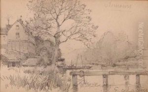 Nemours
Crayon Noir by Eugene Galien-Laloue