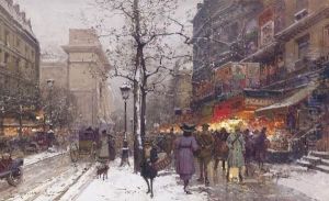 Porte Saint Denis by Eugene Galien-Laloue