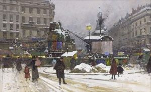 La Place Clichy Sous La Neige