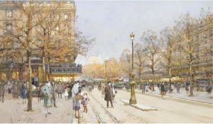 Les Champs Elysees by Eugene Galien-Laloue