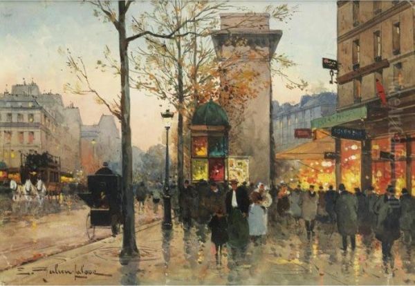 Animation Autour De La Porte 
Saint-denis [ ; Busy Boulevard By The Porte Saint-denis ; Gouache ; 
Signed Lower Left ; Executed Circa 1903 ; It Will Be Included In The 
Catalogue Raisonne Being Prepared By Noe Willer] - view 1