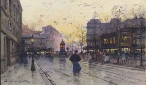 Paris Street Scene by Eugene Galien-Laloue