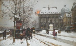 Les Quais Du Louvre Un Jour De Neige
