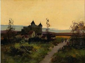 Chateau Au Bord D'un Chemin