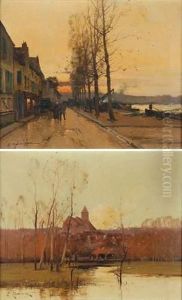 Quai Au Crepuscule - Vue De Montigny-sur-loing Quai Au Crepuscule - Vue De Montigny-sur-loing