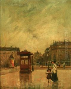 Calle Paris by Eugene Galien-Laloue