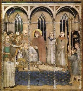 Burial Of St Martin (scene 10) by Simone Martini