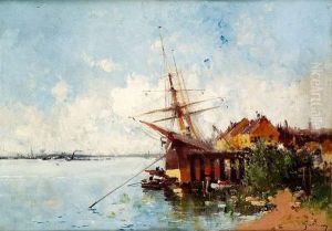 Le Port by Eugene Galien-Laloue