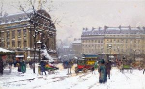 La Place Saint-michel by Eugene Galien-Laloue