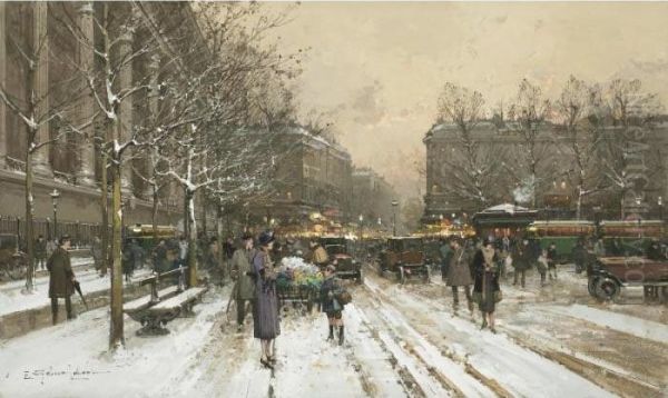 Flower Market At The Madeleine In Winter - view 1