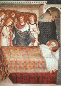 The Dream of St. Martin 1321 by Simone Martini