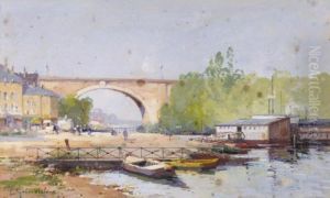 Vue De Seine by Eugene Galien-Laloue