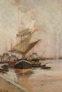 Harbour Scene With Shipping Harbour Scene With Shipping