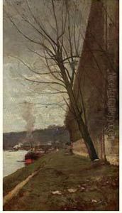 Bords De Seine by Eugene Galien-Laloue